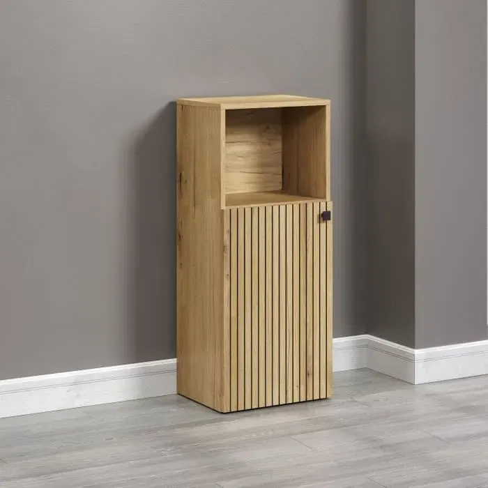PureBliss Armoire de Salle de Bain et Salon Décor en Chêne - Sans Éclairage - Pour Rangement et Décoration