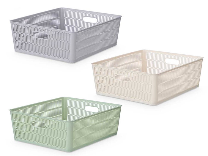 Kipit Boîte de Rangement Extensible 38x12x33cm Plastique Beige Gris Vert 12L - Assortiment Aléatoire (Set de 12) Kipit Boîte de Rangement Extensible 38x12x33cm Plastique Beige Gris Vert 12L - Assortiment Aléatoire (Set de 12)
