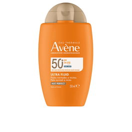 Avène Solaire Ultra Fluid Mat Perfect Crème Solaire Visage SPF 50 50 ml Peau Sensible/Normale/Mixte Protection UVA UVB Lumière Bleue Matifiante
