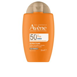 Avène Solaire Ultra Fluid Mat Perfect Crème Solaire Visage SPF 50 50 ml Peau Sensible/Normale/Mixte Protection UVA UVB Lumière Bleue Matifiante