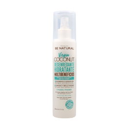 Be Natural Traitement Démêlant Biphasé à l'Huile de Noix de Coco Vierge 200ml - Antifrisottis, Hydrate et Brillant