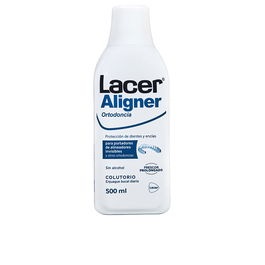 Lacer Aligner Bain de bouche pour aligneurs et appareils orthodontiques, protection de l'émail et des gencives, fraîcheur longue durée, sans alcool, 500 ml