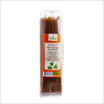 PRIMEAL Espagueti De Trigo Quinoa Ajo Perejil 500Gr. Bio - Pâtes de blé et quinoa au persil et ail PRIMEAL Espagueti De Trigo Quinoa Ajo Perejil 500Gr. Bio - Pâtes de blé et quinoa au persil et ail