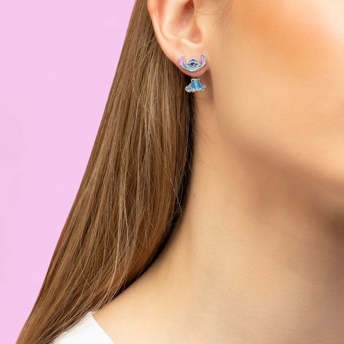 Disney Boucles d'oreilles pendantes en émail Stitch Lilo & Stitch avec emballage original officiel