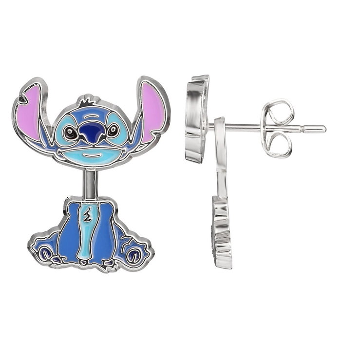 Disney Boucles d'oreilles pendantes en émail Stitch Lilo & Stitch avec emballage original officiel