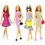 Barbie - Poupée Barbie Fashionista avec 4 tenues différentes et à la mode - Modèle JCR80 - Mattel