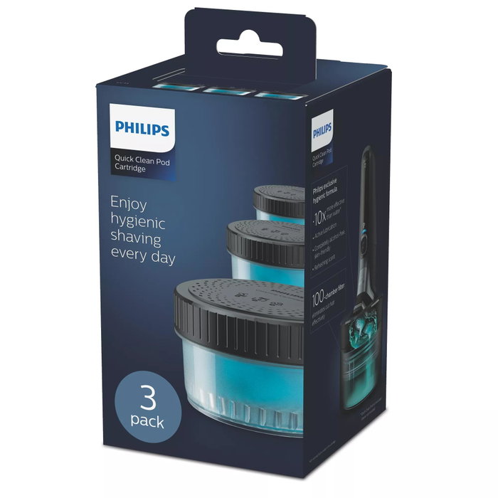 Philips Quick Clean Pod CC13/50 Blue 3-Pack Cartouches de nettoyage
