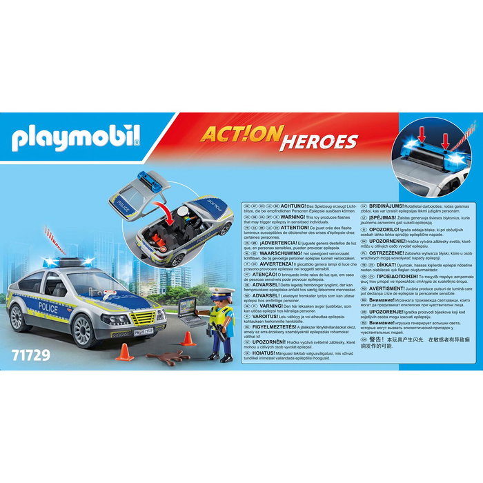 Playmobil Voiture de police Action Heroes 71729 avec gyrophares et son