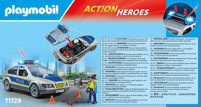 Playmobil Voiture de police Action Heroes 71729 avec gyrophares et son