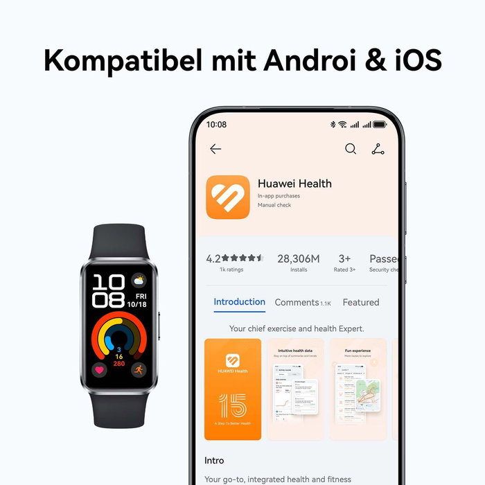 Montre intelligente Huawei 55020EEP Noir 1,47" Montre intelligente Huawei 55020EEP Noir 1,47"