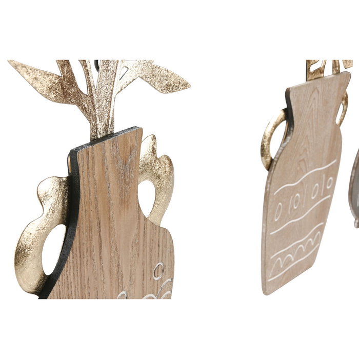 Home ESPRIT Figurine Décorative Naturel Vase Boho (4 Unités)