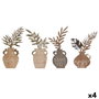 Home ESPRIT Figurine Décorative Naturel Vase Boho (4 Unités)