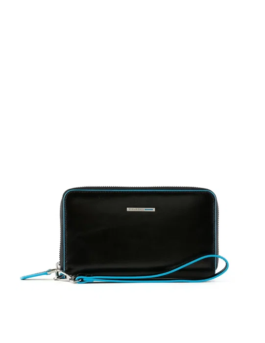 Piquadro Blue Square Portefeuille en cuir Noir pour femme Piquadro Blue Square Portefeuille en cuir Noir pour femme