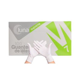Varios Gants d'examen Supreme en latex Taille M, 100 unités