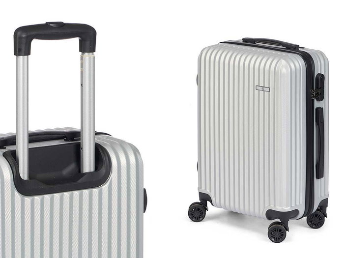 Arte Regal Set 3 Valises ABS Gris Clair 49x76x30 cm + Moyen 67x45x26 cm + Petit 57x38x23 cm