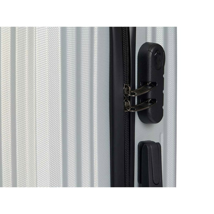 ARTE REGAL Set de 3 valises Liston ABS Gris clair
