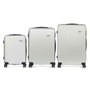 ARTE REGAL Set de 3 valises Liston ABS Gris clair