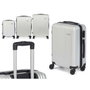 ARTE REGAL Set de 3 valises Liston ABS Gris clair