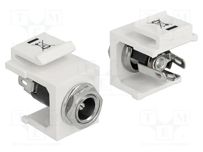 DELOCK Connecteur DC Keystone blanc 5,5/2,5 mm DELOCK Connecteur DC Keystone blanc 5,5/2,5 mm