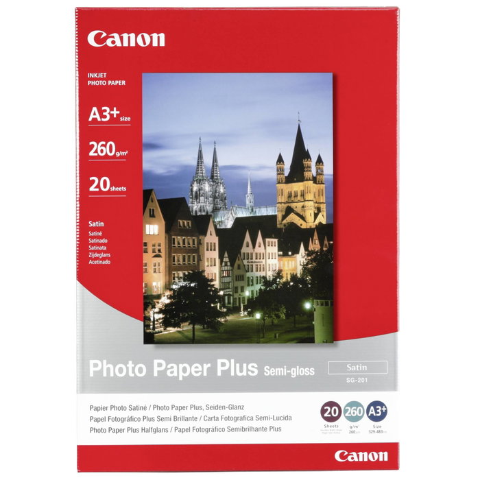 Canon SG-201 Papier Semi-Brillant A3+ 260g 20 feuilles Canon SG-201 Papier Semi-Brillant A3+ 260g 20 feuilles