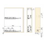 Emuca Porte-bouteilles latéral extractible Titane Simplex avec fermeture amortie, module 150mm, Gris anthracite