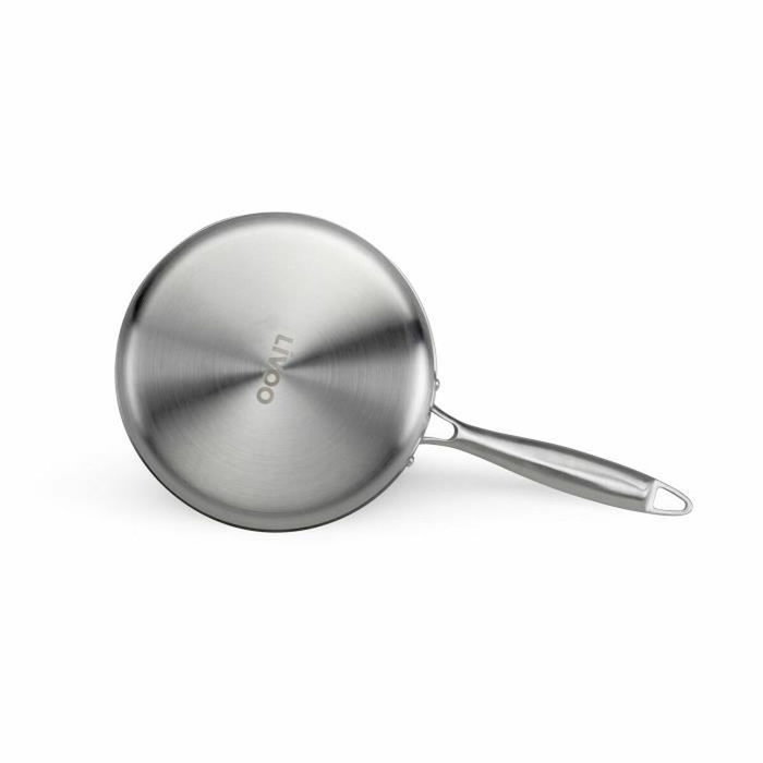 Livoo Casserole Brigade en acier inoxydable 18 cm