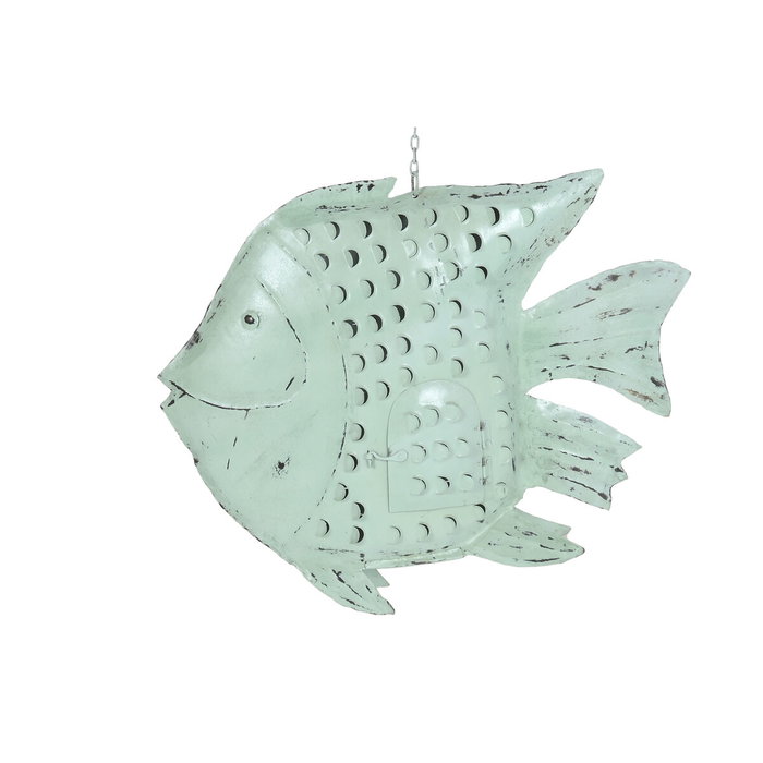 Home ESPRIT Figurine Décorative Poisson Bleu