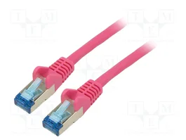 GOOBAY Câble Ethernet Patch Cord Cat 6a S/FTP 1,5m Rose