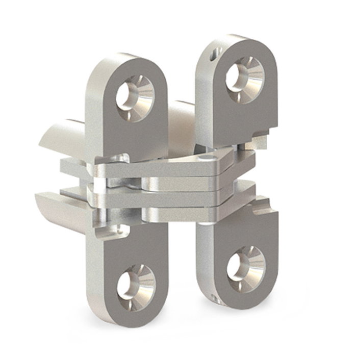 POTTKER Leyda Bisagra Invisible pour Tables Zamak Nickel Épaisseur 18-25mm POTTKER Leyda Bisagra Invisible pour Tables Zamak Nickel Épaisseur 18-25mm