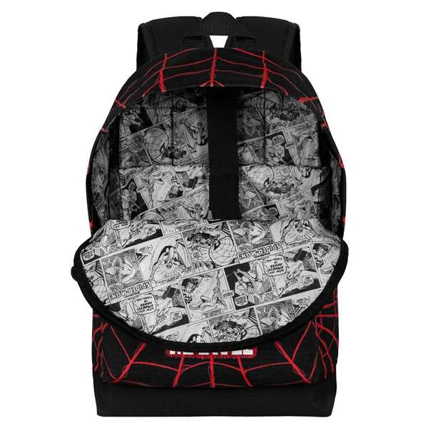HS FAN 2.2 Sac à dos urbain Spiderman Vision, 31 x 18 x 44 cm, compartiment principal, matériau Ripstop résistant, sac à trolley