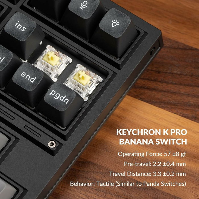 Keychron Q3 Pro SE - Clavier mécanique gamer ANSI avec switchs Banana et rétroéclairage RGB