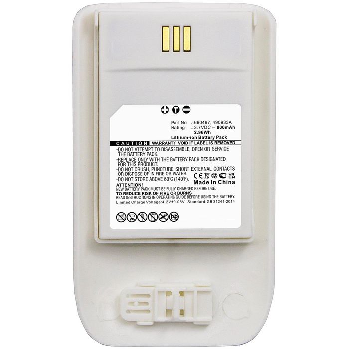 CoreParts Batterie pour Mitel et Ascom, 800mAh, Blanc CoreParts Batterie pour Mitel et Ascom, 800mAh, Blanc
