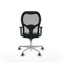 Piqueras y Crespo Chaise de Bureau 1D086G0 Gris Vert pétrole