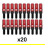 Omp Speed Jeu De 20 Vis M12x1.25 Aluminium 7075 Protecteur Rouge OMPS09971206