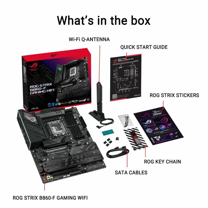 ASUS ROG STRIX B860-F GAMING WIFI ATX Intel B860 LGA 1851 DDR5 ASUS ROG STRIX B860-F GAMING WIFI ATX Intel B860 LGA 1851 DDR5