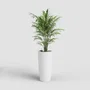 Artevasi Pot de Fleurs Santorini SWS 78 BR - Intérieur/Extérieur - Ø40 x H78 cm - 72 Litres - Plastique Blanc
