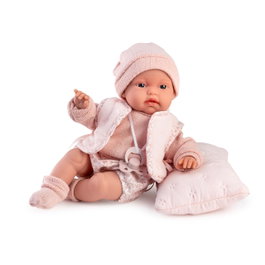 Muñecas Antonio Juan Poupée Reborn Baby Toneta Chaleco 70364 Rose 34 cm