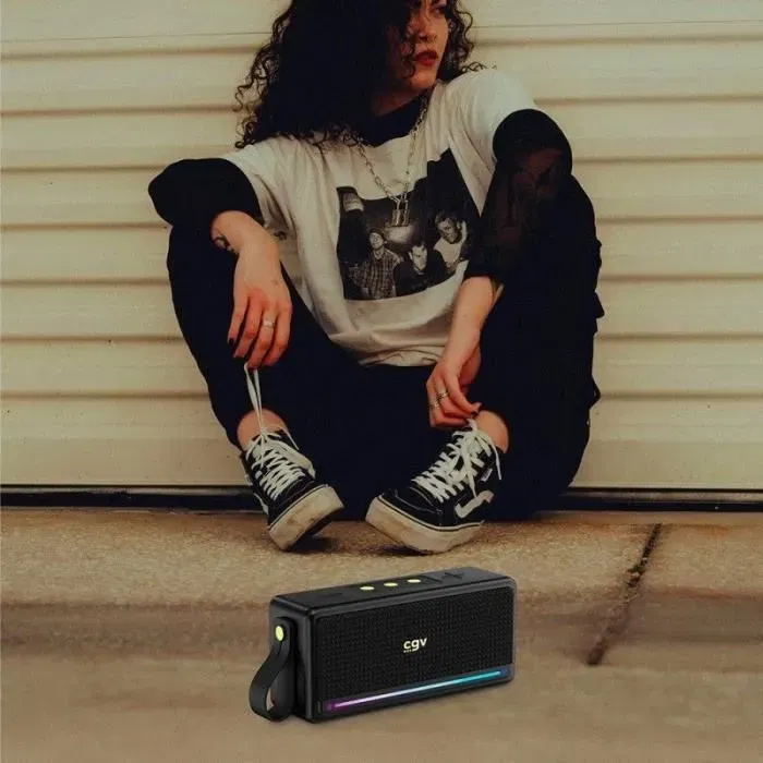 CGV SolidVibe Max 50910 Enceinte Bluetooth Portable avec Subwoofer Intégré - 20W (2x10W) - Son Puissant et Riche CGV SolidVibe Max 50910 Enceinte Bluetooth Portable avec Subwoofer Intégré - 20W (2x10W) - Son Puissant et Riche