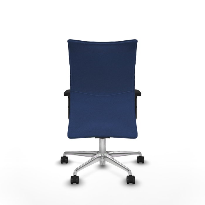 Piqueras Y Crespo Chaise de bureau Albacete confidente, Bleu marine, Mécanisme Sincro, Bras 2D, Base Aluminium