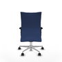 Piqueras Y Crespo Chaise de bureau Albacete confidente, Bleu marine, Mécanisme Sincro, Bras 2D, Base Aluminium