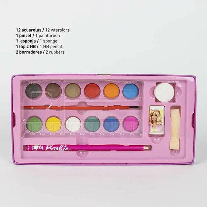 Ensemble de Papeterie Barbie Rose