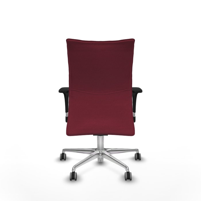 Piqueras Y Crespo Chaise Albacete Confidente Granat avec mécanisme Synchro et base Aluminium