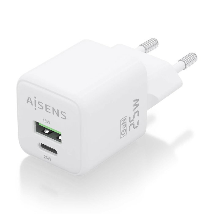 Chargeur mural Aisens ASCH-25W2P014-W Blanc Multicouleur 25 W