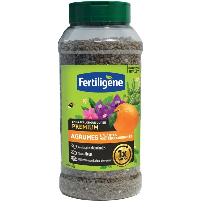 Fertiligene Engrais longue durée premium agrumes et plantes méditerranéennes 600 g Fertiligene Engrais longue durée premium agrumes et plantes méditerranéennes 600 g