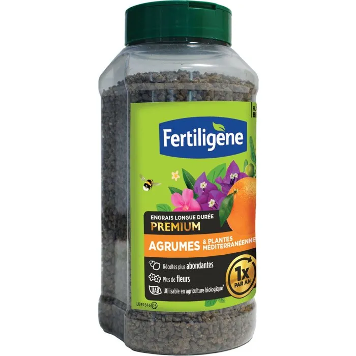 Fertiligene Engrais longue durée premium agrumes et plantes méditerranéennes 600 g Fertiligene Engrais longue durée premium agrumes et plantes méditerranéennes 600 g