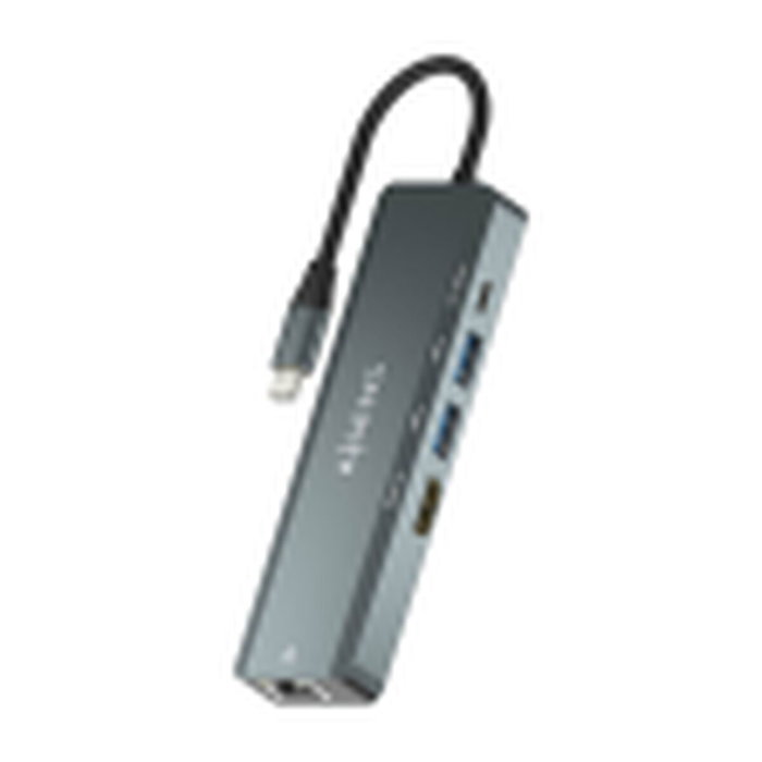 Hub USB Aisens ASUC-5P011-GR Gris Multicouleur 100 W Hub USB Aisens ASUC-5P011-GR Gris Multicouleur 100 W