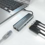 Hub USB Aisens ASUC-5P011-GR Gris Multicouleur 100 W