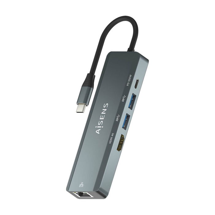 Hub USB Aisens ASUC-5P011-GR Gris