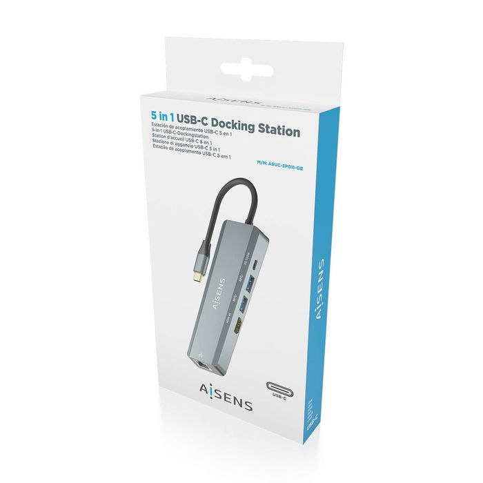 Hub USB Aisens ASUC-5P011-GR Gris