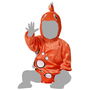 Déguisement de bébé poisson orange avec ailette et yeux, pyjama à capuche unisexe, taille 24 mois, en polyester